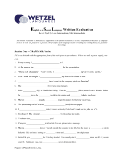 Fill in each blank with the appropriate form of the verb given in