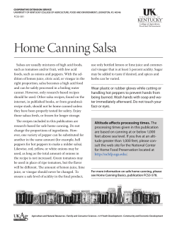 FCS3-581: Home Canning Salsa