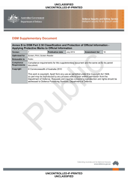 Annex B - Department of Defence