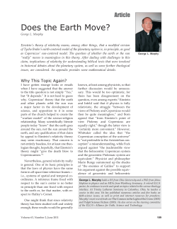 Does the Earth Move?