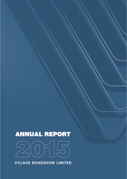 annual report - Village Roadshow