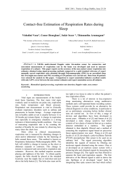 Contact-free Estimation of Respiration Rates during Sleep