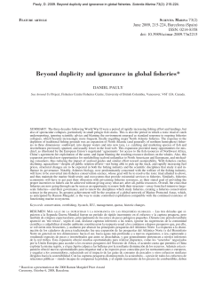 Beyond duplicity and ignorance in global fisheries