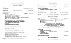 Hilton United Methodist Church All Saints Day, November 1, 2015