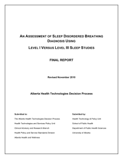 An Assessment of Sleep Disordered Breathing