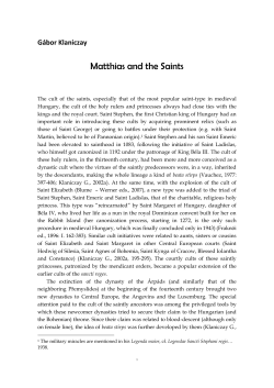 G&aacute;bor Klaniczay