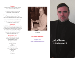 Jack Weston Brochure