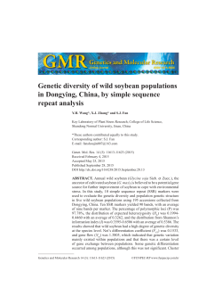 Genetic diversity of wild soybean populations in - Funpec-RP