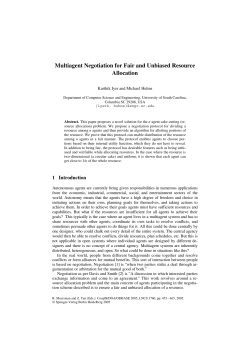 Multiagent Negotiation for Fair and Unbiased Resource