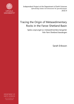 Tracing the Origin of Metasedimentary Rocks in the