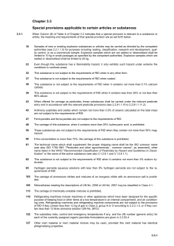 Chapter 3.3 Special provisions applicable to certain articles