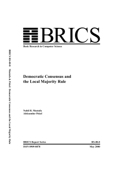 Democratic Consensus and the Local Majority Rule