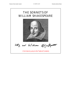The Sonnets - xaviantvision