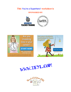 FREE ESL You`re a Superhero! Worksheets