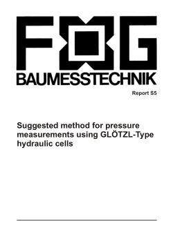 Suggested method for pressure measurements using GL&Ouml;TZL