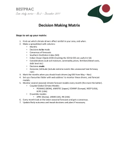 Deci sion M Making g Matr ix