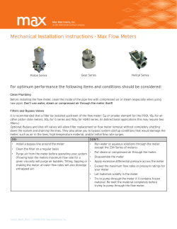 Mechanical Installation Instructions