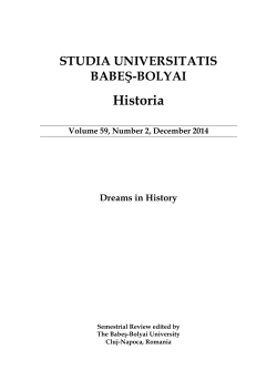 Historia - STUDIA UNIVERSITATIS Babes