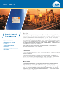 Protein Based Foam Agents