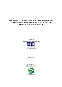 The effects of grass silage treated with EM on methane