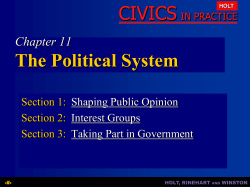 The Political System - Elliott County Schools