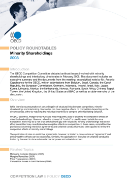 Minority shareholdings and interlocking directorates