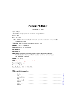 Package `hdrcde`