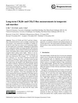 Biogeosciences Long-term CH3Br and CH3Cl flux measurements in
