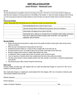 Junior Advanced KEEP Skills Evaluation