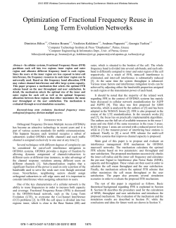 Optimization of Fractional Frequency Reuse in Long Term Evolution