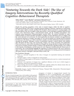 The Use of Imagery Interventions by Recently