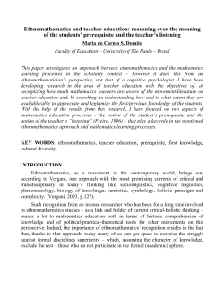 Ethnomathematics and teacher education: reasoning