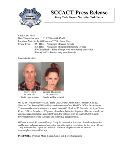 SCCACT Drug Arrest 16-10027 - Santa Cruz County Sheriff`s Office