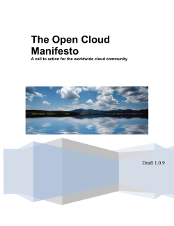 An Open Cloud Manifesto