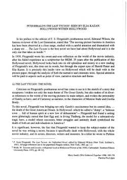 Fitzgerald`s The Last Tycoon seen by Elia Kazan