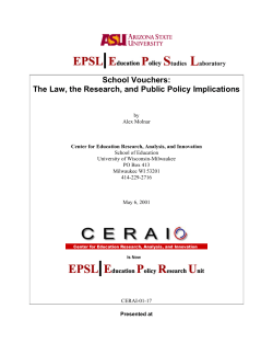 School Vouchers - National Education Policy Center