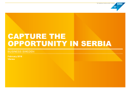 CAPTURE THE OPPORTUNITY IN SERBIA