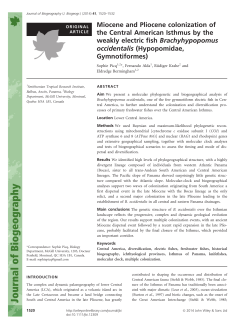 Miocene and Pliocene colonization of the Central American Isthmus