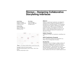 Storeys - Designing Collaborative Storytelling