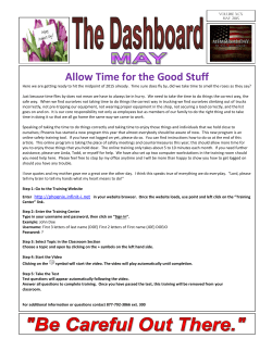 May 2015 &ndash; DASHBOARD - Phoenix Transportation