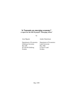 Is Tanzania an emerging economy?