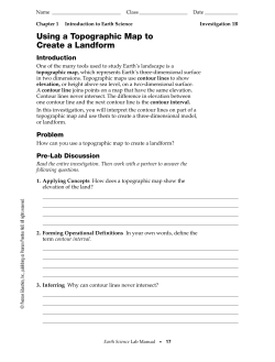Using a Topographic Map to Create a Landform