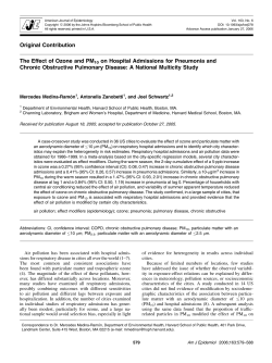 The Effect of Ozone and PM10 on Hospital Admissions for