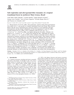 Soil respiration and aboveground litter dynamics of a