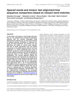 Spaced words and kmacs: fast alignment-free