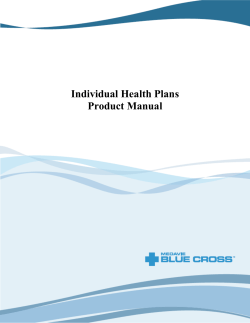 Options Health Plan &ndash; Product Manual