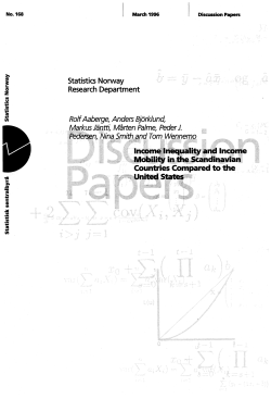 Income Inequality and Income Mobility in the Scandinavian