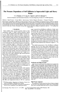The Pressure Dependence of Self Diffusion in Supercooled Light