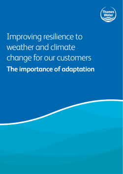 Improving resilience to weather and climate change for
