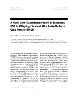 A Novel Gene Transmission Pattern of Exogenous DNA in Offspring